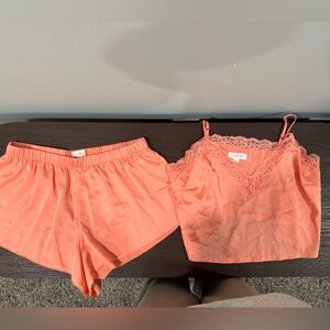 Target peach Satin Sleep Set